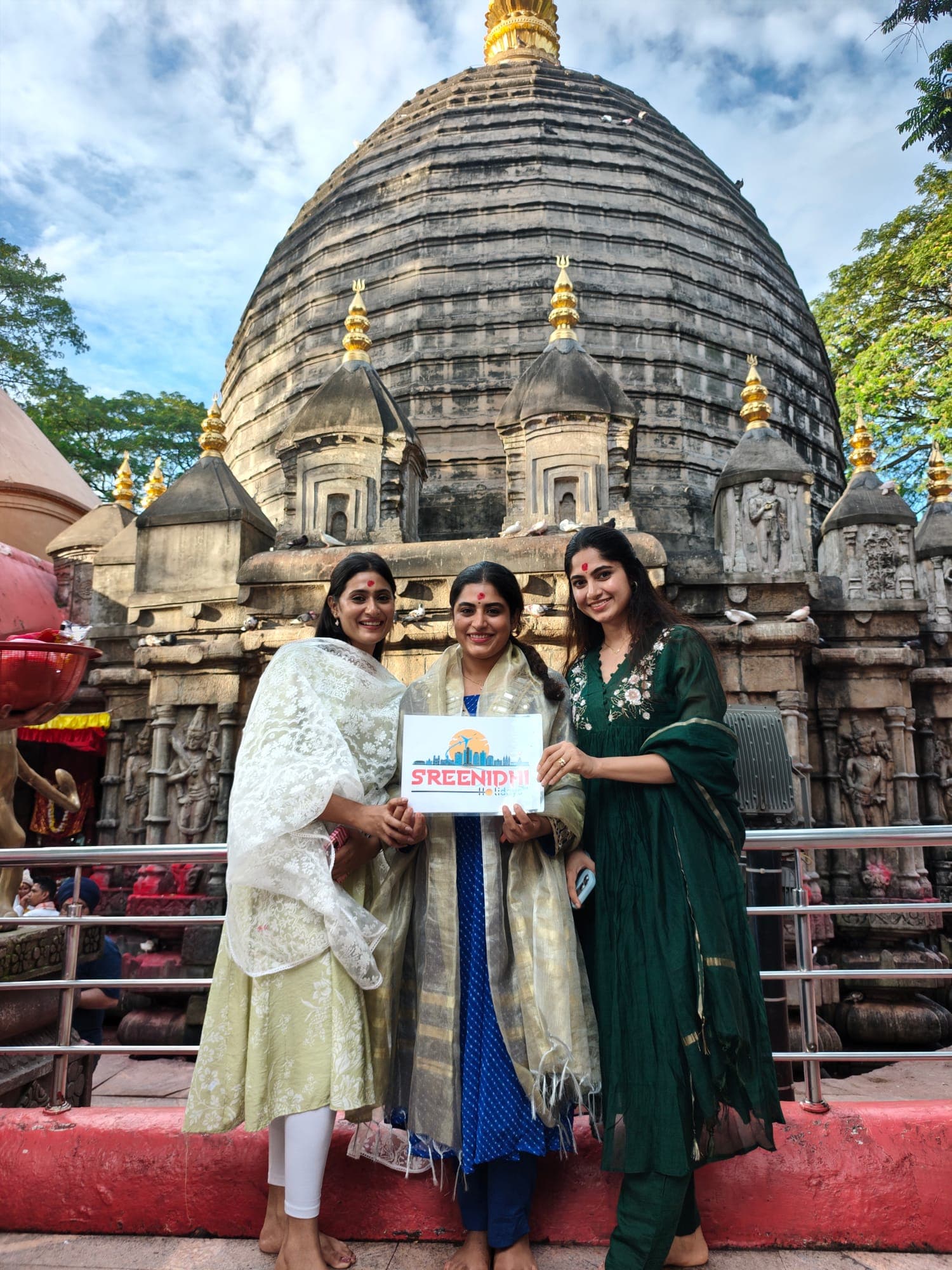 Travellers outside the Kamakhya Temple, Guwahati