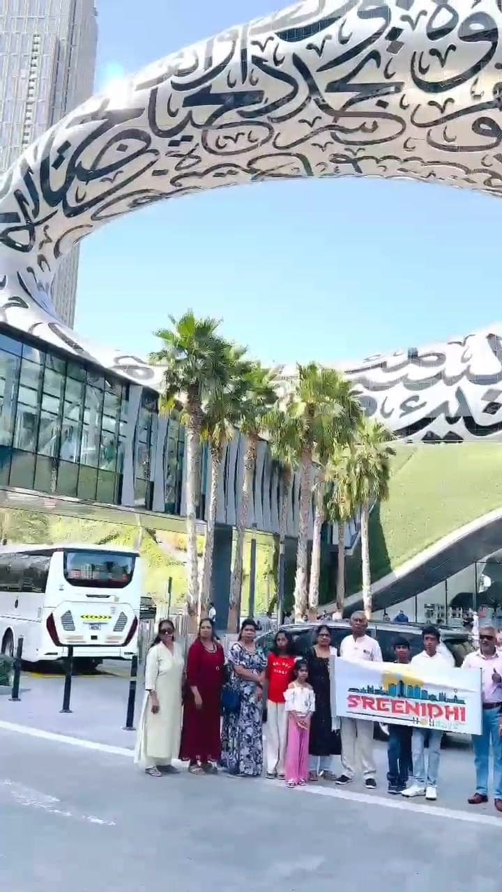 Sreenidhi Holidays group at the Museum of the Future, Dubai