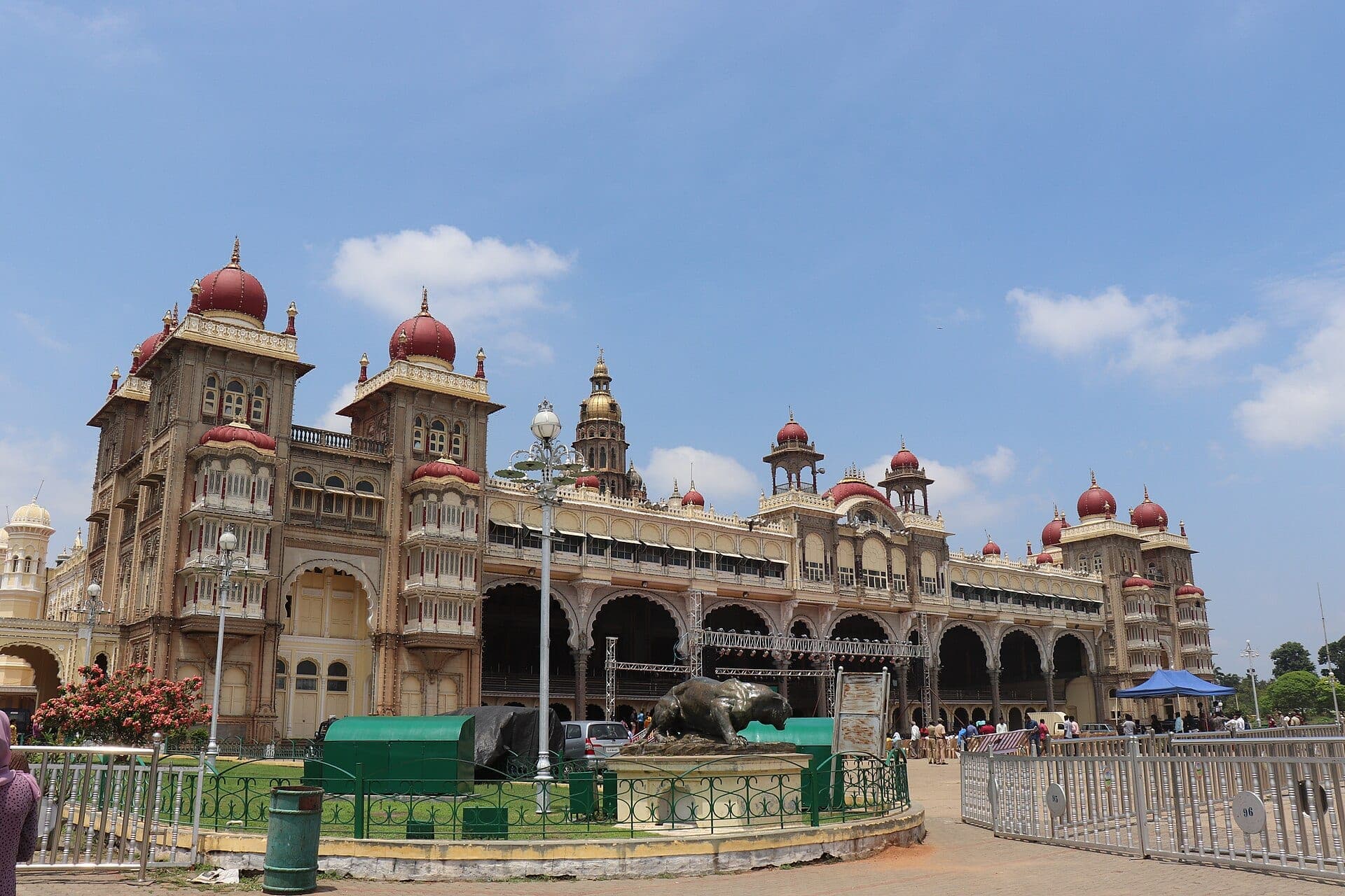 Mysore Palace under a blue sky