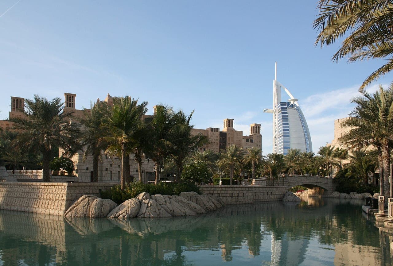 Burj Al Arab from Madinat Jumeirah, Dubai