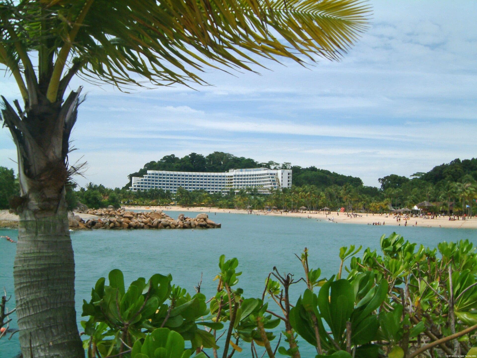 Palm-fringed Siloso Beach, Sentosa