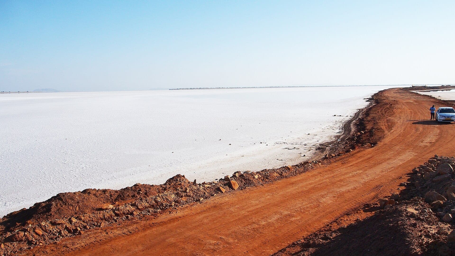 White salt desert of the Rann of Kutch