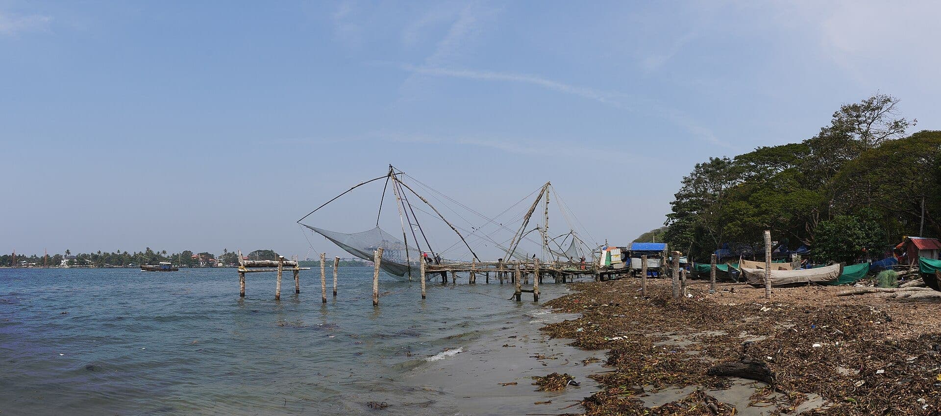 Chinese fishing nets on the Kochi waterfront