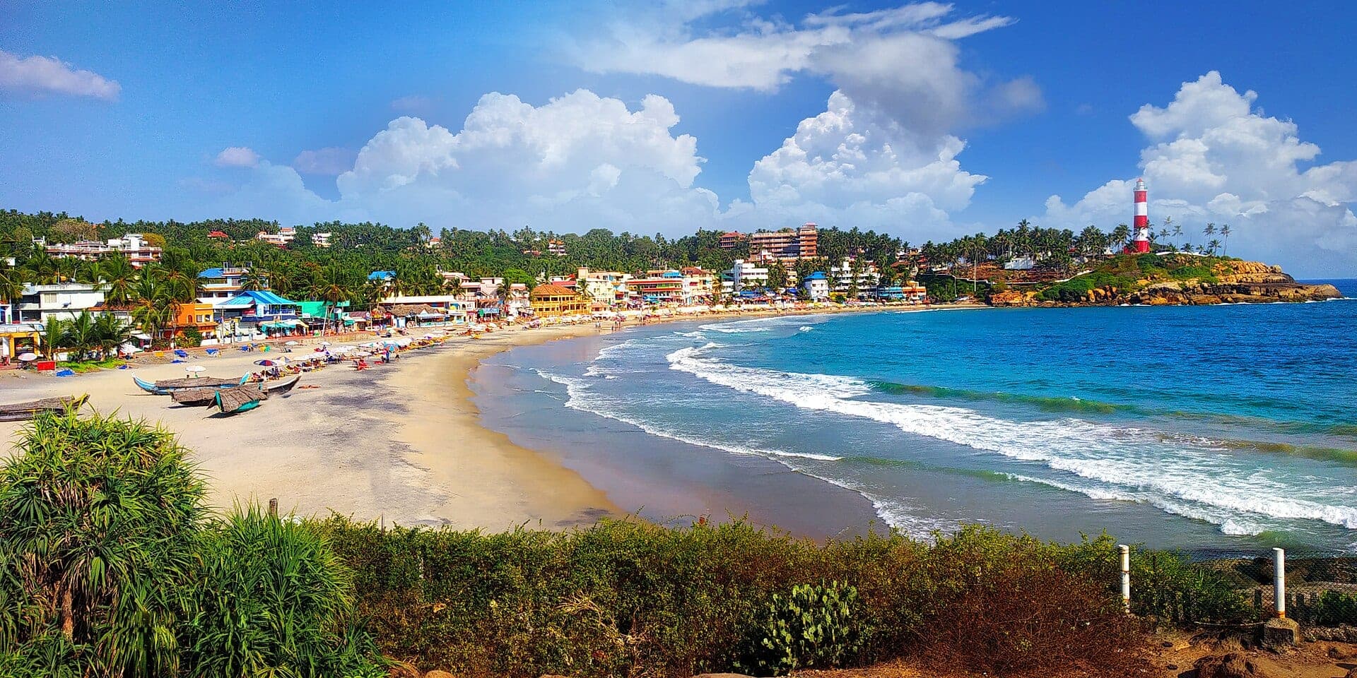 Kovalam beach and lighthouse
